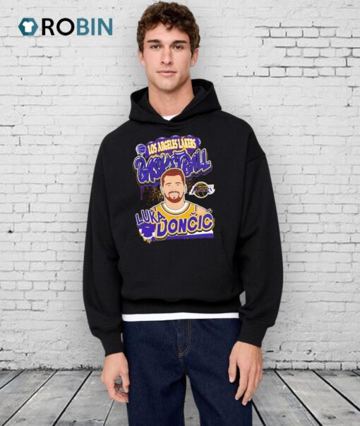 Los Angeles Lakers Luka Doncic #77 Yellow Baller Art Shirt