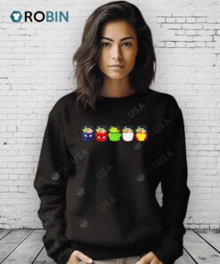 Marvel Super Heroes Halloween Trick Or Treat Candy Buckets Shirt Marvel Super Heroes Halloween Trick Or Treat Candy Buckets Shirt