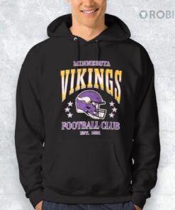 Minnesota Vikings Fan Girl Clothing Heather Black Relaxed Vintage Football Club Shirt