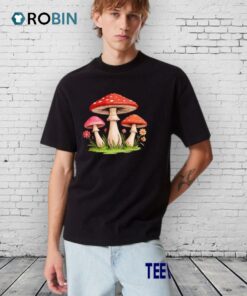 Mushrooms And Flowers Shirt