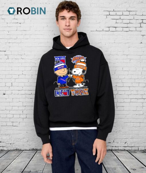 New York Rangers X Knicks Snoopy Shirt