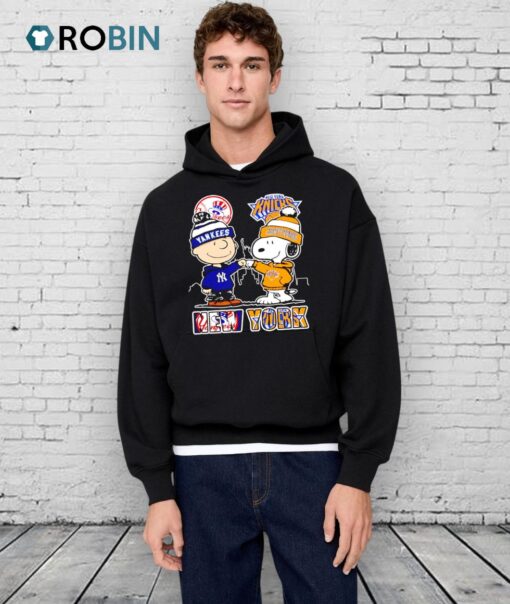 New York Yankees X Knicks Snoopy Shirt