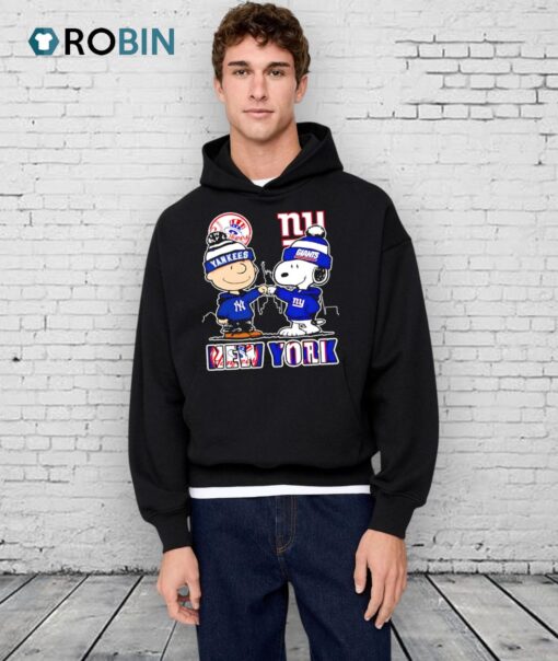 New York Yankees X New York Giants Snoopy Shirt