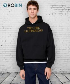 Ties Are Un American Led Text Shirt