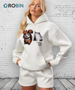 Whimsical Camping Squirrel Color Pop Adventure Shirts