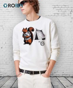 Whimsical Camping Squirrel Color Pop Adventure Shirts