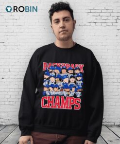 Back 2 Back Champs Los Angeles Dodgers Caricature Shirt