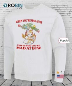 Cat When You’re Mad At Me This Is Who You’re Mad At Btw Shirt