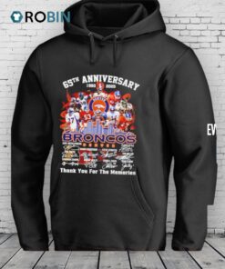 Denver Broncos 65th Anniversary 1960 2025 Thank You For The Memories Signatures Shirt