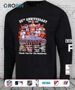 Denver Broncos 65th Anniversary 1960 2025 Thank You For The Memories Signatures Shirt