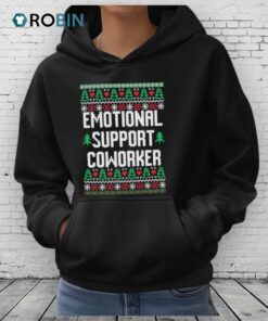 Emotional Support Coworker Ugly Christmas Shirt, Tees, Hoodie & Apparel