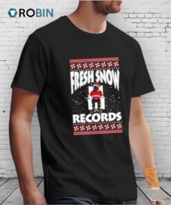 Fresh Snow Records Hip Hop Parody Ugly Christmas Shirt