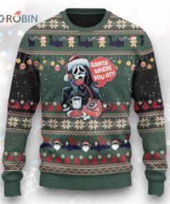 Ghostface Santa Where You At Xmas Pullover Sweater Ghostface Santa Where You At Xmas Pullover Sweater
