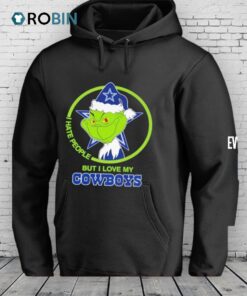 Grinch Santa I Hates People But I Loves My Dallas Cowboys Football Xmas 2025 Shirt