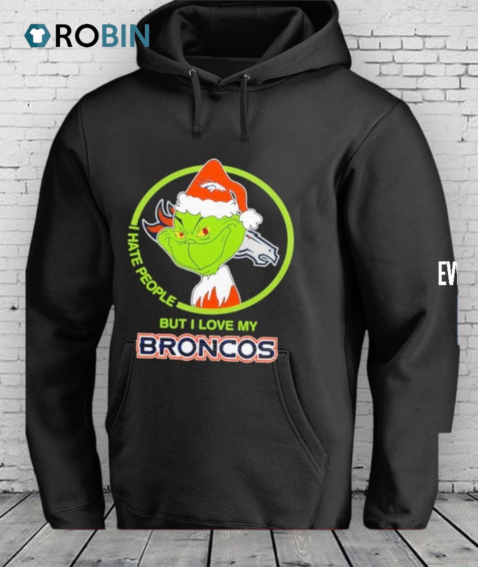 Grinch Santa I Hates People But I Loves My Denver Broncos Football Xmas 2025 Shirt Grinch Santa I Hates People But I Loves My Denver Broncos Football Xmas 2025 Shirt