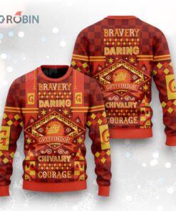 Harry Potter Gryffindor Bravery Daring Chivalry Courage Christmas Sweater
