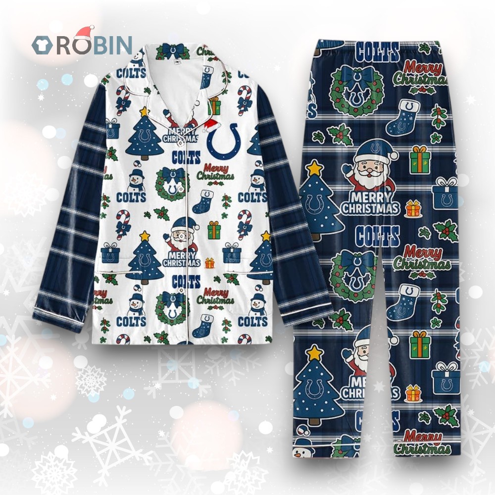 Indianapolis Colts Merry Christmas Gifts Pajamas Set Indianapolis Colts Merry Christmas Gifts Pajamas Set