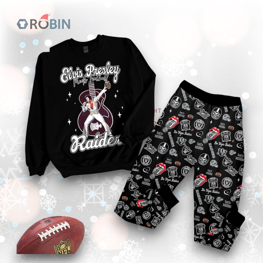 Las Vegas Raiders x Elvis Presley Pajamas Set Las Vegas Raiders x Elvis Presley Pajamas Set