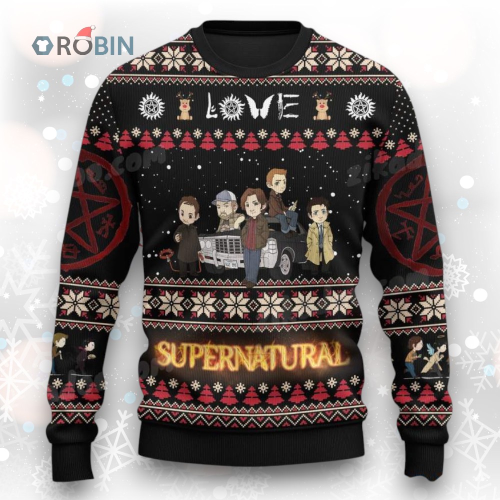 Love Supernatural Xmas Pullover Sweater Love Supernatural Xmas Pullover Sweater