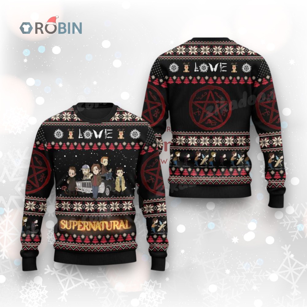 Love Supernatural Xmas Pullover Sweater Love Supernatural Xmas Pullover Sweater