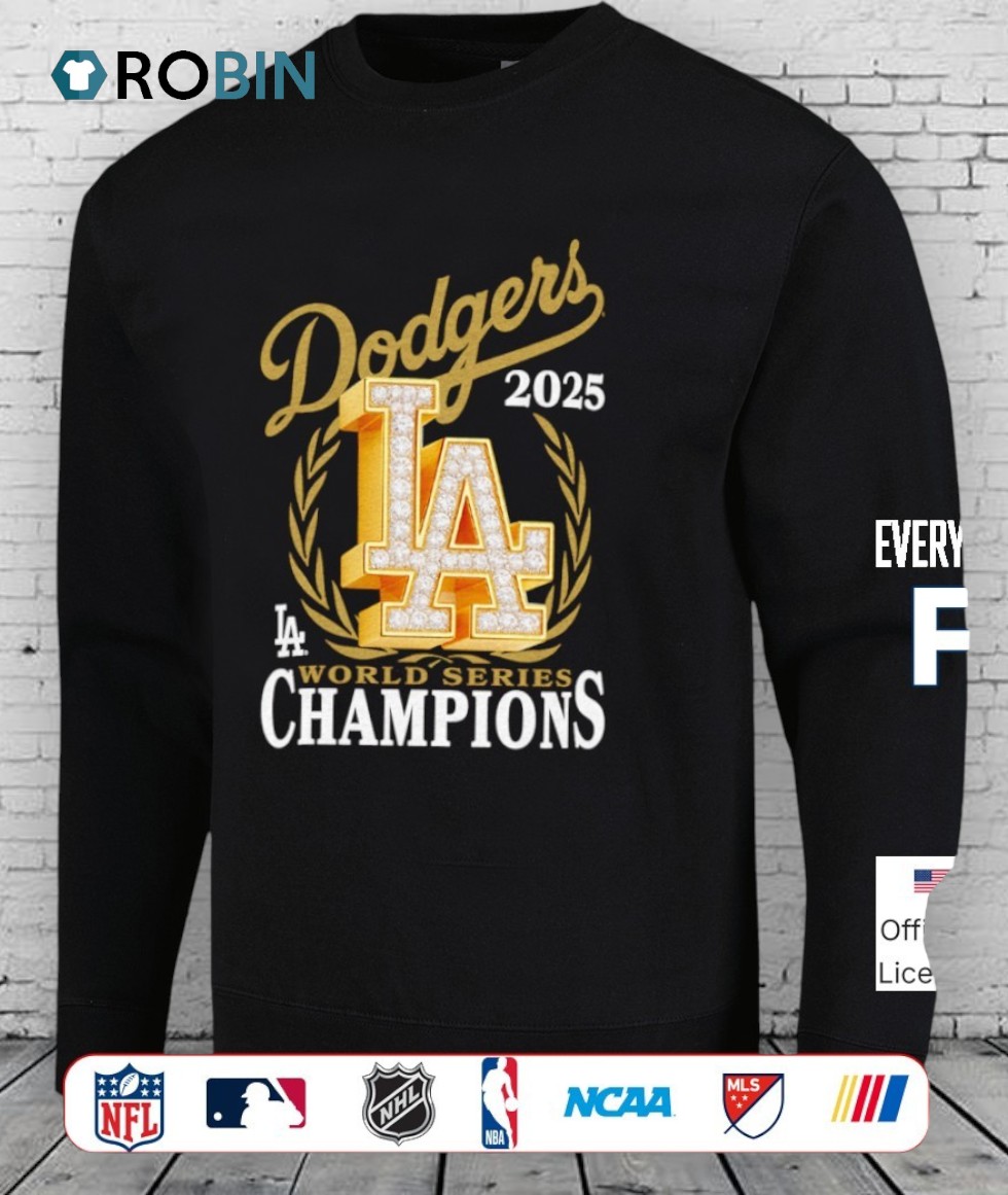 Los Angeles Dodgers 2025 World Series Champions Medallion Logo Shirt Los Angeles Dodgers 2025 World Series Champions Medallion Logo Shirt