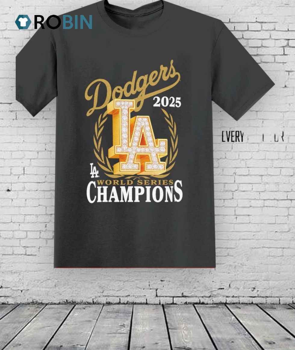 Los Angeles Dodgers 2025 World Series Champions Medallion Logo Shirt Los Angeles Dodgers 2025 World Series Champions Medallion Logo Shirt