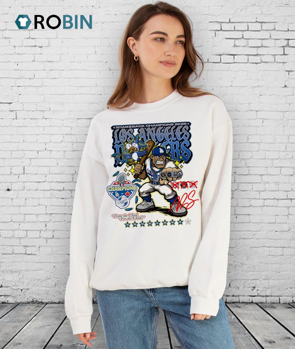 Los Angeles Dodgers Back 2k25 Champions None 2 Some Cartoon Shirt Los Angeles Dodgers Back 2k25 Champions None 2 Some Cartoon Shirt