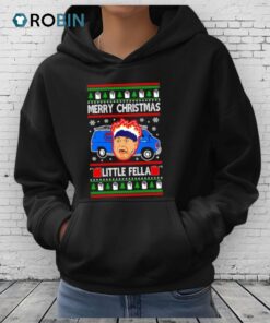 Merry Little Fella Funny 90s Harry Movie Quote Ugly Christmas Shirt