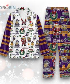 Minnesota Vikings Merry Christmas Gifts Pajamas Set