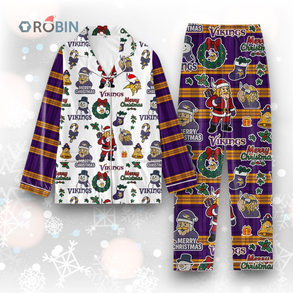 Minnesota Vikings Merry Christmas Gifts Pajamas Set Minnesota Vikings Merry Christmas Gifts Pajamas Set