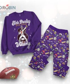 Minnesota Vikings x Elvis Presley Pajamas Set