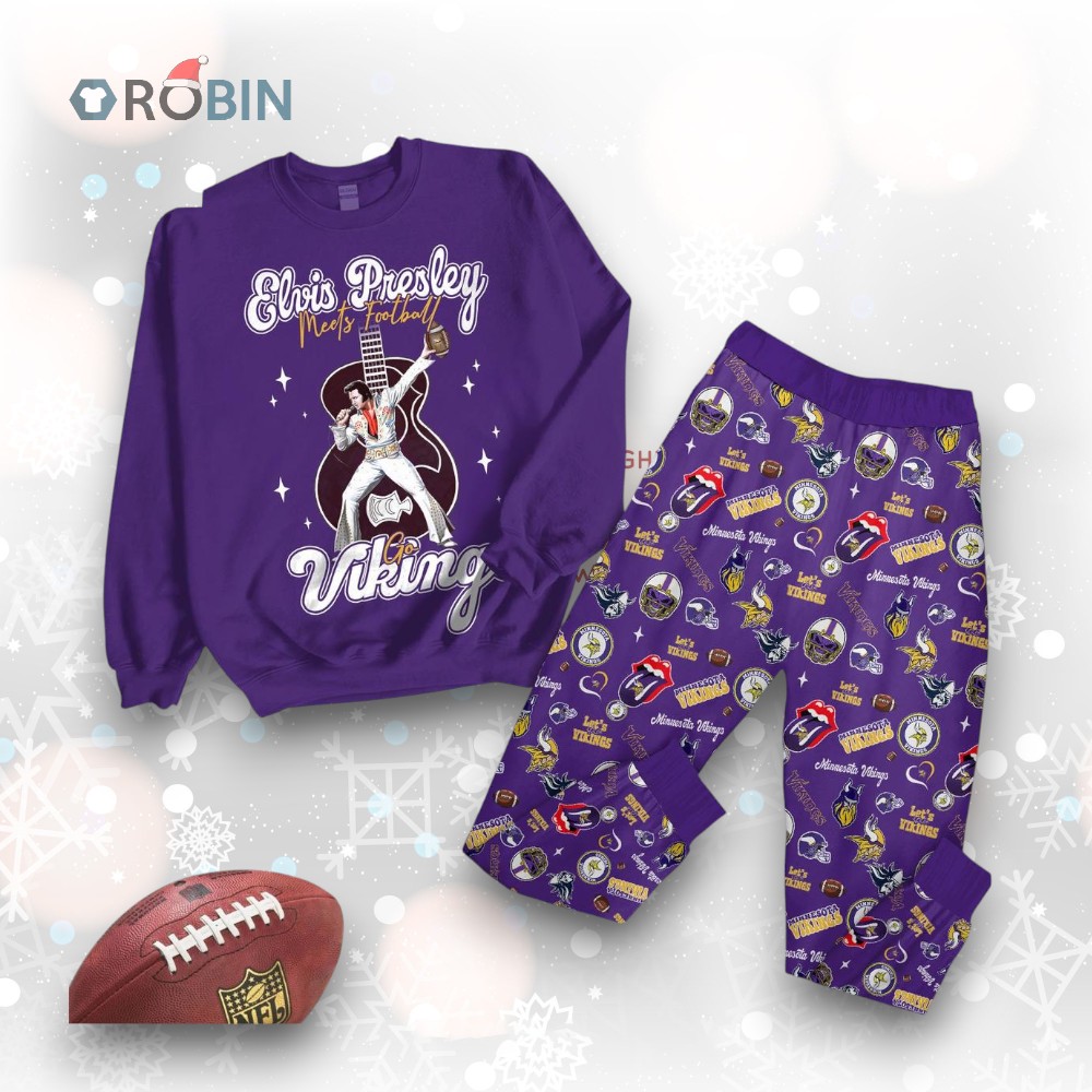 Minnesota Vikings x Elvis Presley Pajamas Set Minnesota Vikings x Elvis Presley Pajamas Set