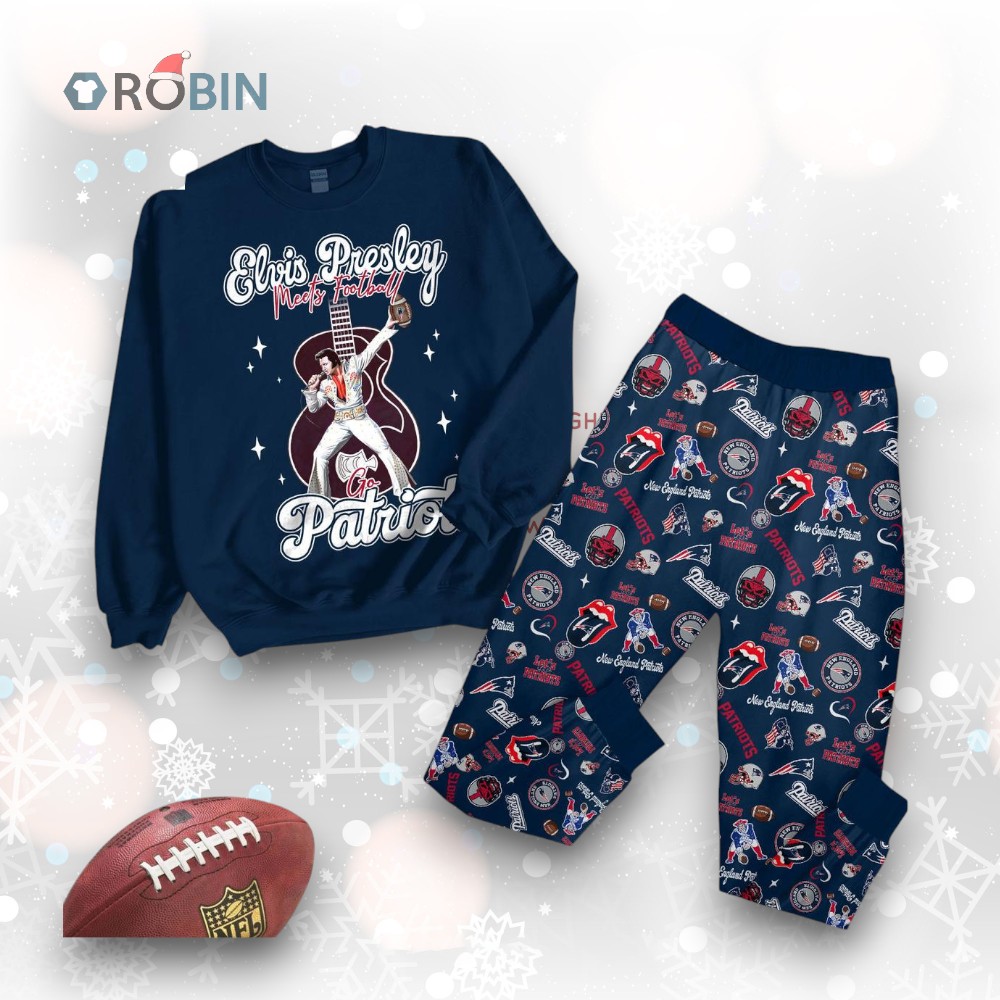 New England Patriots x Elvis Presley Pajamas Set New England Patriots x Elvis Presley Pajamas Set