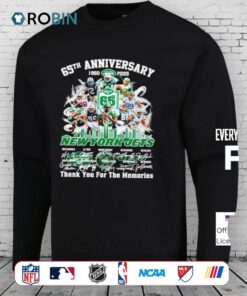 New York Jets 65th Anniversary 1960 2025 Thank You For The Memories Signatures Shirt
