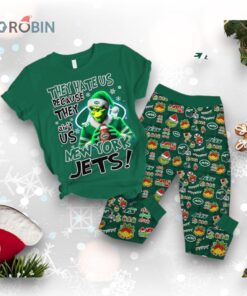 New York Jets They Hate Us Because They Ain’t Us Grinch Pajamas Set