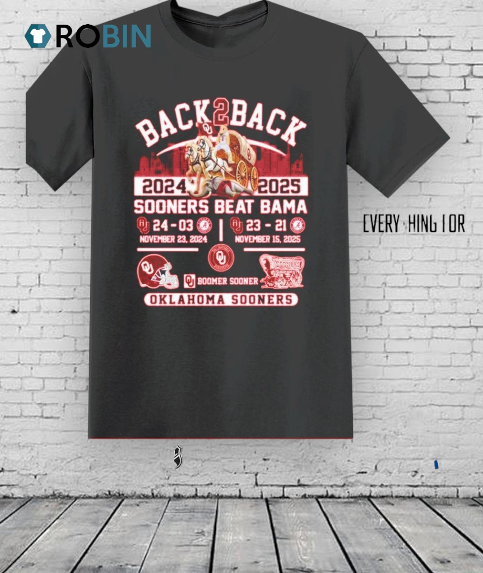 Oklahoma Sooners Beat Crimson Tide Back 2 Back 2024 2025 Shirt Oklahoma Sooners Beat Crimson Tide Back 2 Back 2024 2025 Shirt