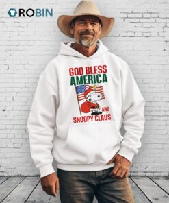 Peanuts God Bless America And Snoopy Claus Shirt Peanuts God Bless America And Snoopy Claus Shirt