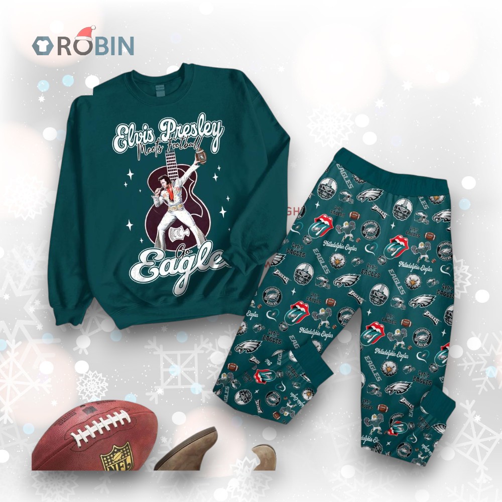 Philadelphia Eagles x Elvis Presley Pajamas Set Philadelphia Eagles x Elvis Presley Pajamas Set