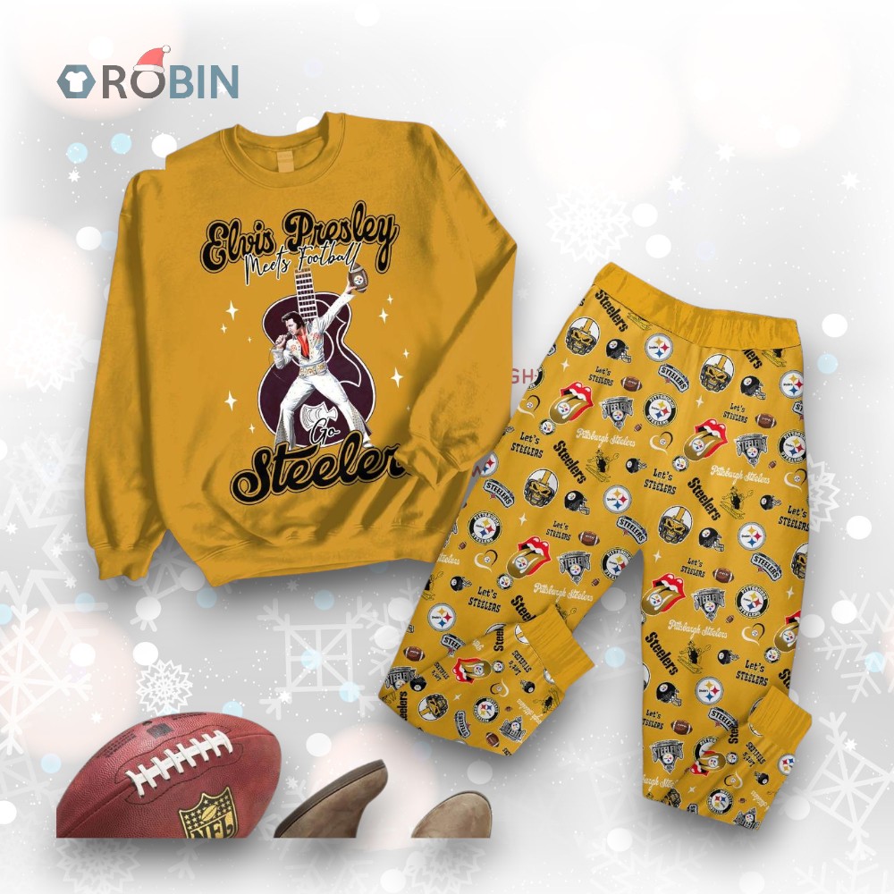 Pittsburgh Steelers x Elvis Presley Pajamas Set Pittsburgh Steelers x Elvis Presley Pajamas Set