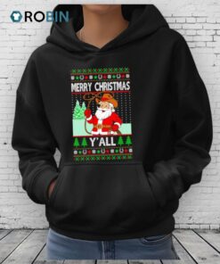 Santa Cowboy Merry Christmas Y’all Ugly Christmas Shirt