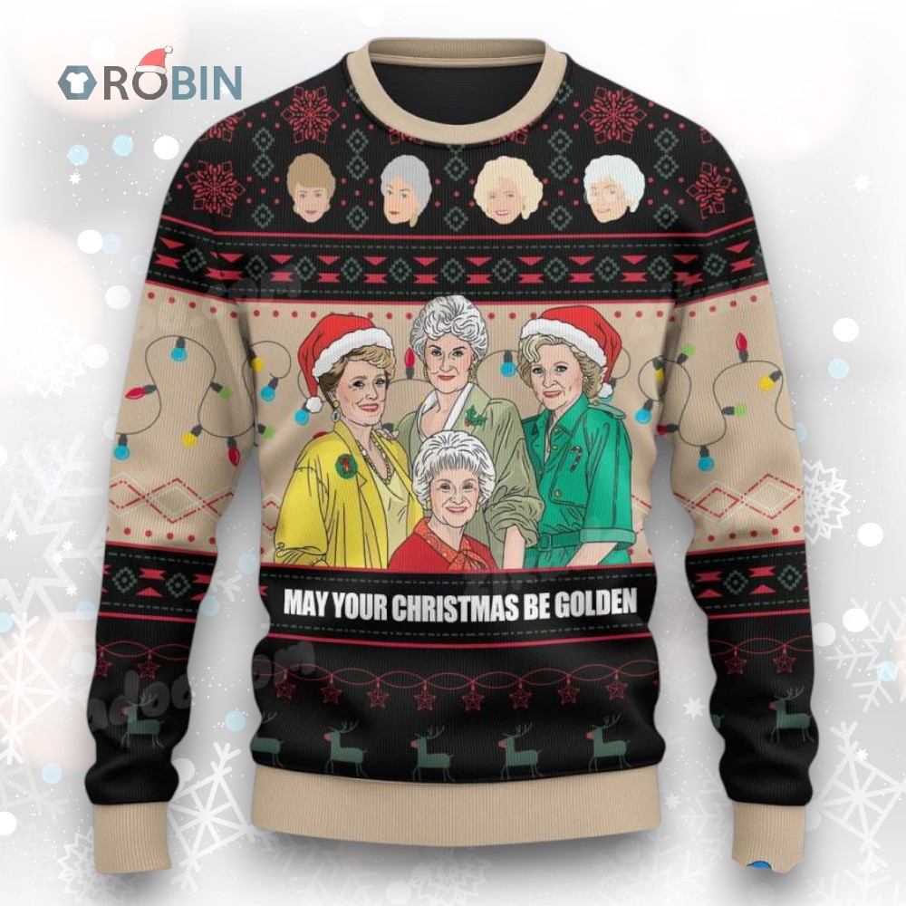 The Golden Girls May Your Christmas Be Golden Xmas Pullover Sweater