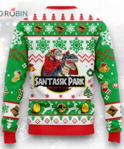 Tree Rex Santassic Park Xmas Pullover Sweater