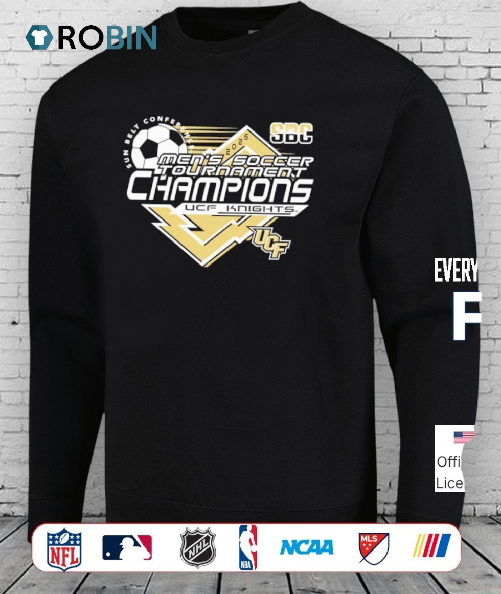 Ucf Knights 2025 Sun Belt Conference Men’s Soccer Tournament Champions Shirt Ucf Knights 2025 Sun Belt Conference Men’s Soccer Tournament Champions Shirt