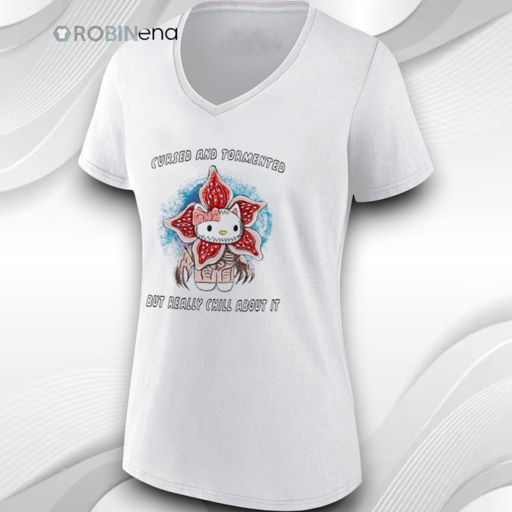 Hello Kitty X Demogorgon Stranger Things Cursed And Tormented But Really Chill About It Shirt Hello Kitty X Demogorgon Stranger Things Cursed And Tormented But Really Chill About It Shirt