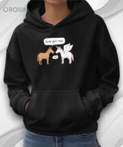 Horse And Unicorn Dude Get Real No Shirt