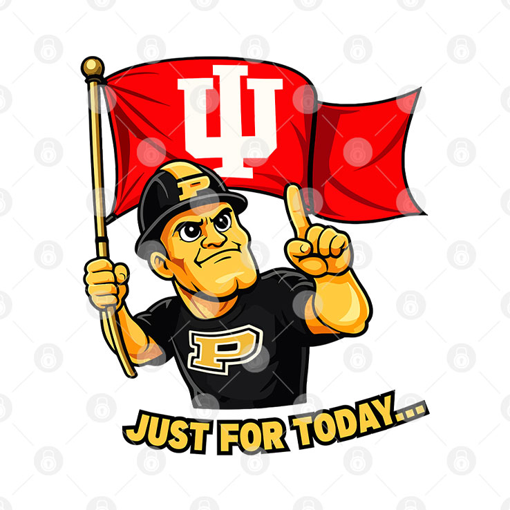 Indiana Hoosiers Just For Today Purdue Rivalry Funny College Football Unisex Shirt Indiana Hoosiers Just For Today Purdue Rivalry Funny College Football Unisex Shirt