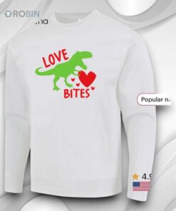 Love Bites Valentine Dinosaur Shirt