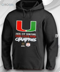 Miami Hurricanes 2026 Cfp Semifinal Fiesta Bowl Champions Shirt