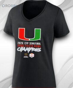 Miami Hurricanes 2026 Cfp Semifinal Fiesta Bowl Champions Shirt