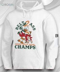 Miami Hurricanes 2026 Fiesta Bowl Champs Belt To Ass Ole Miss Rebels Football Mascot Shirt